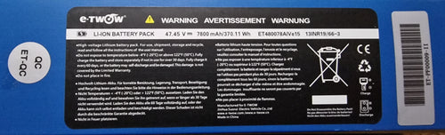 Battery for E-twow GT SL 48V 7.8Ah