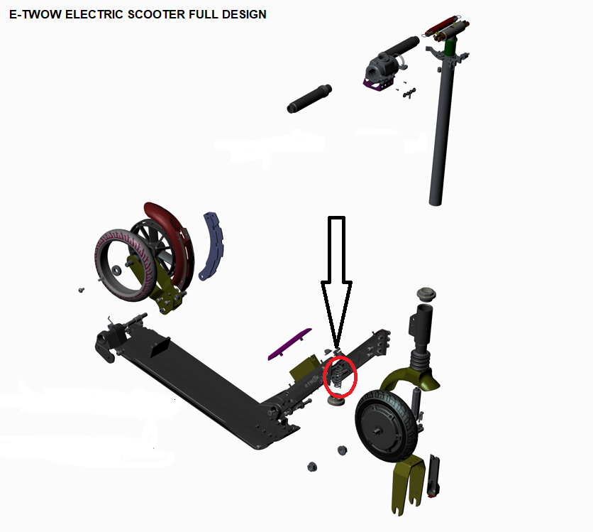 Front shock absorber spring