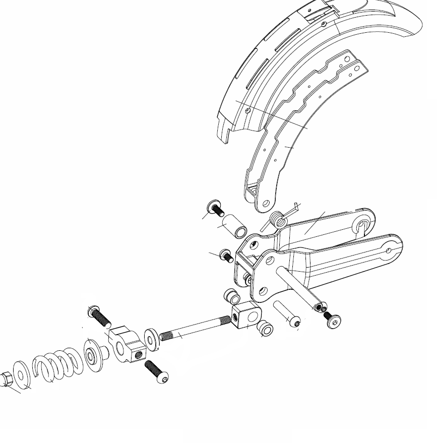 Rear shock absorber spring