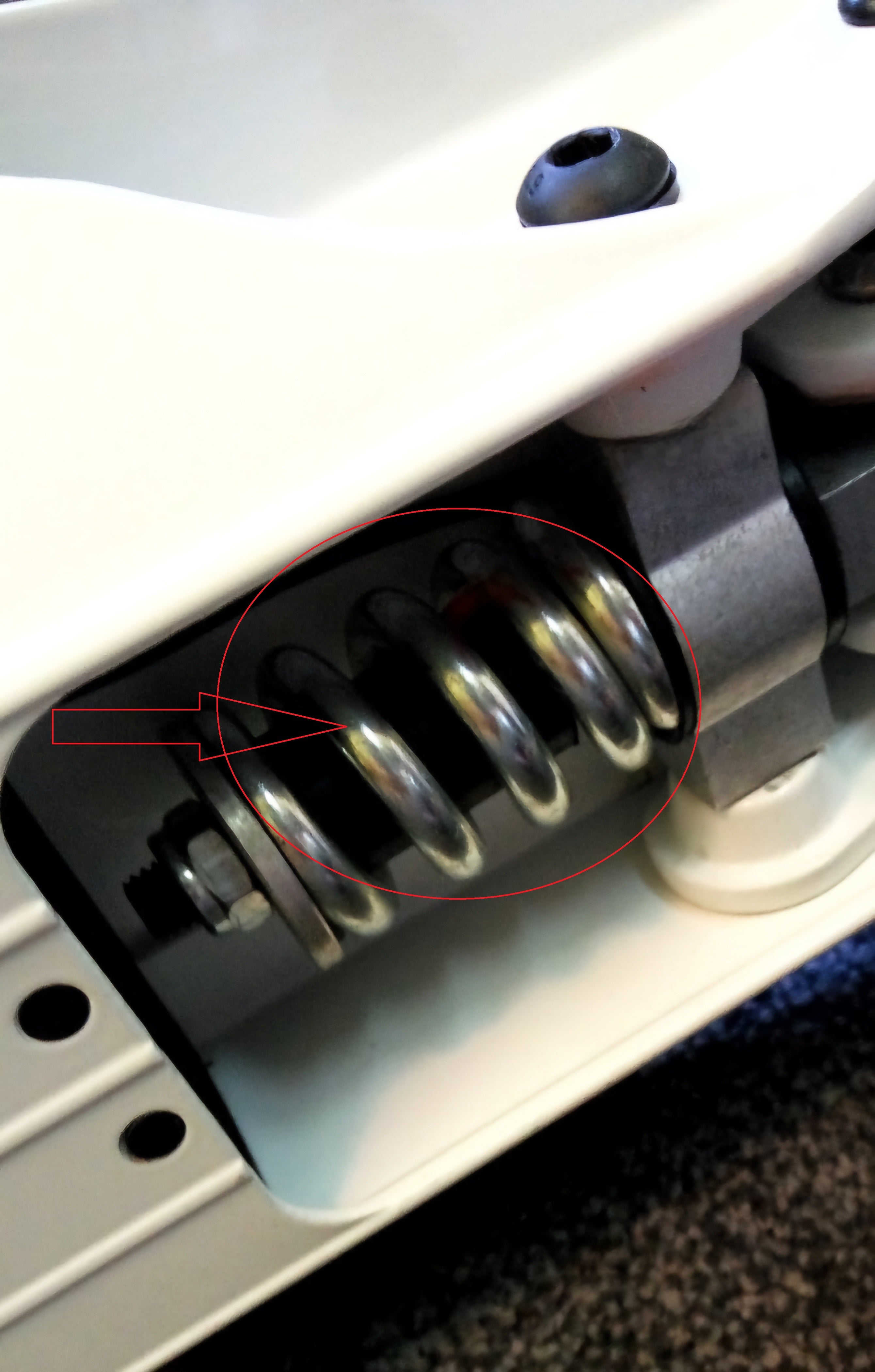 Rear shock absorber spring