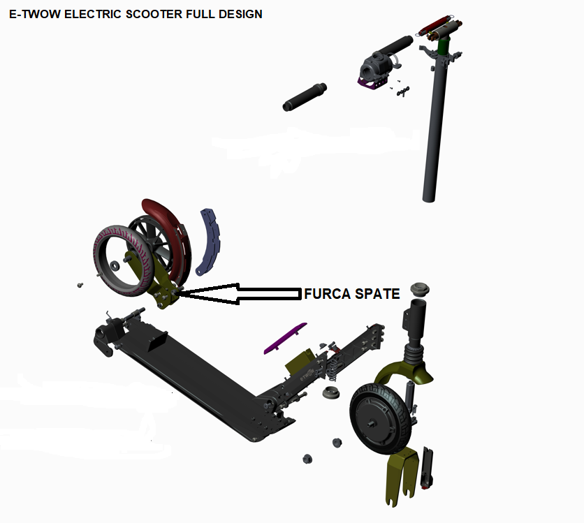 REAR FORK WITH REFLECTORS