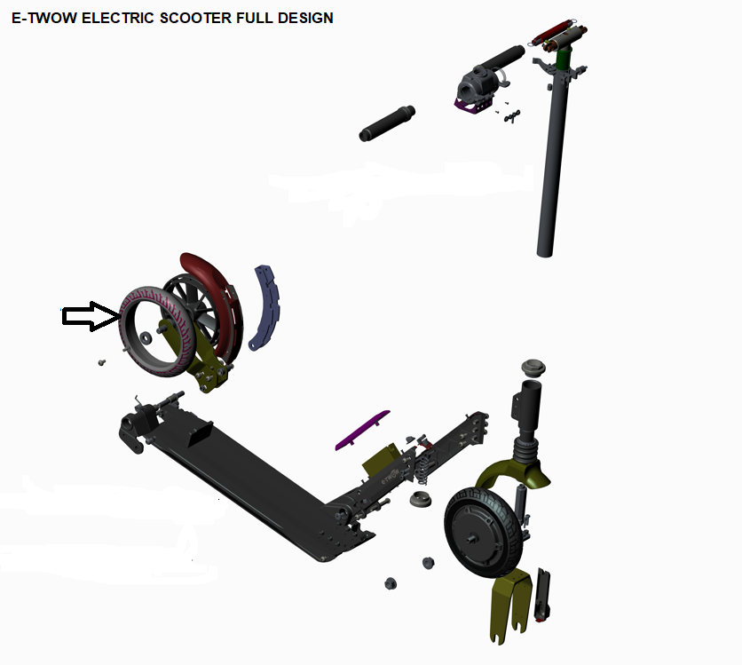 Rear wheel - models with drum brake