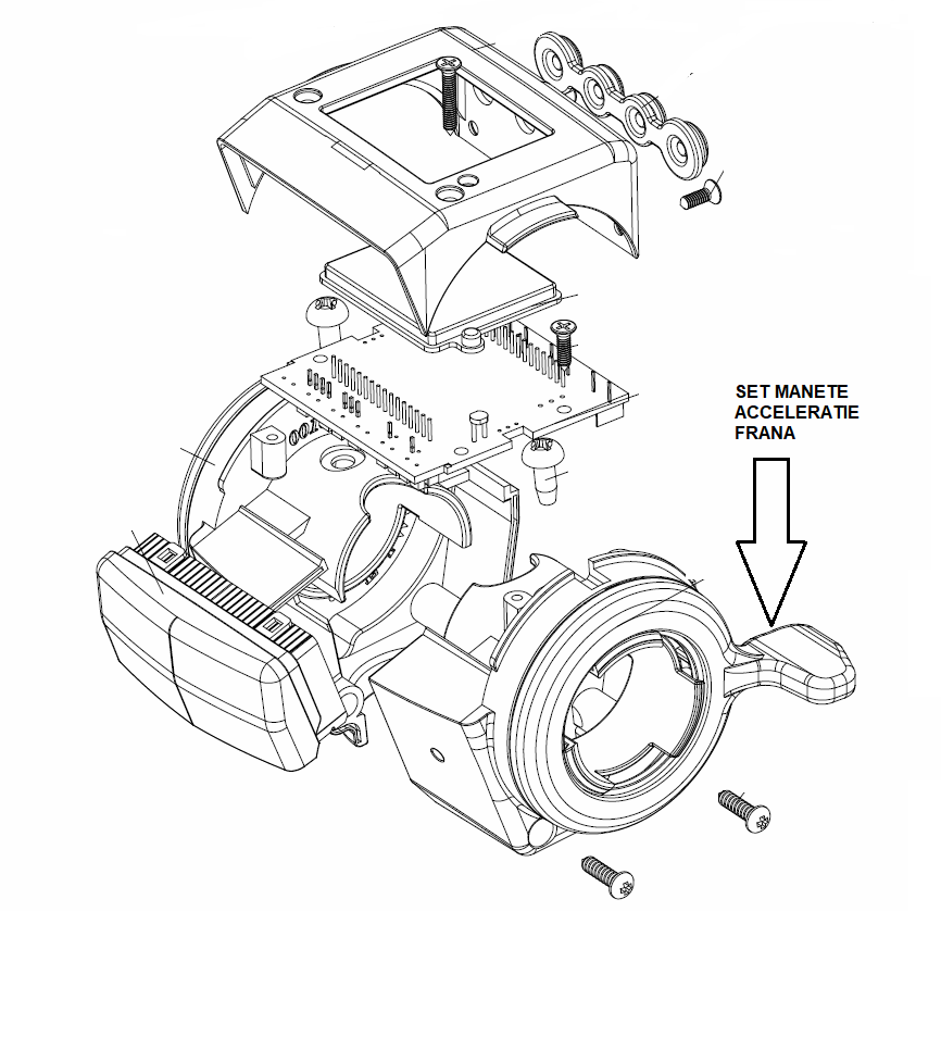 Throttle and brake lever set