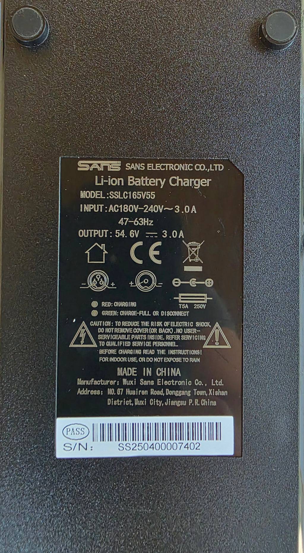 Charger for E-twow GT 5 mm round plug 48V